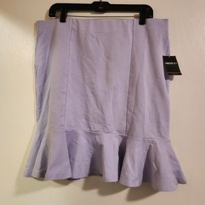 Forever 21 plus Drop-Waist Flounce Skirt Lavender 3X